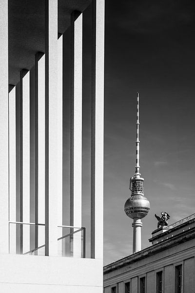 BERLIN Fernsehturm &amp; Museumsinsel | Monochrom von Melanie Viola