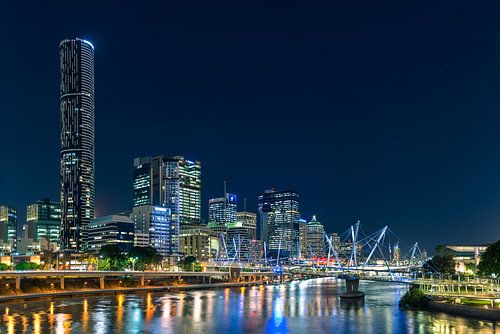 City nightsky skyline Brisbane, Australia