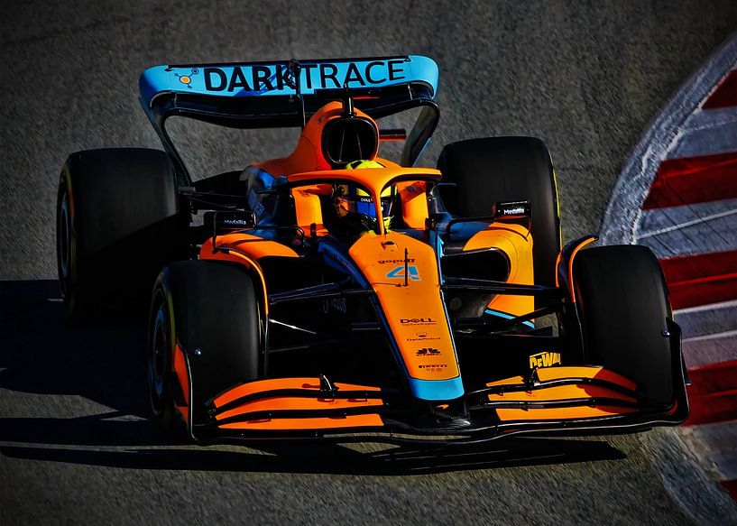 Lando Norris F1 2022 Auto von Steven Kingsbury