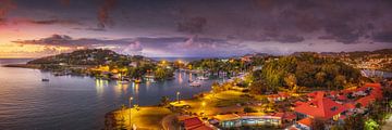 The city of Castries on the island of St. Lucia in the Caribbean.