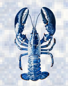 Stilvoller blauer Krebs