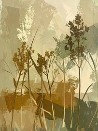 Modern Botanical illustration - Grasses -3 by Studio Pieternel