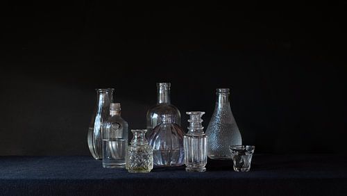 Still-life bottles in black by Studio Petra Moes