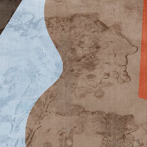 Abstracte vormen in gedempte neutrale kleuren