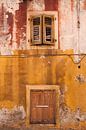 Old wall in ochre and red. by Liesbeth van Asseldonk thumbnail