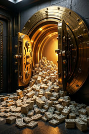 Fantasy Wall Art & Poster: VAULT OF INTENTION – Wealth as the Goal