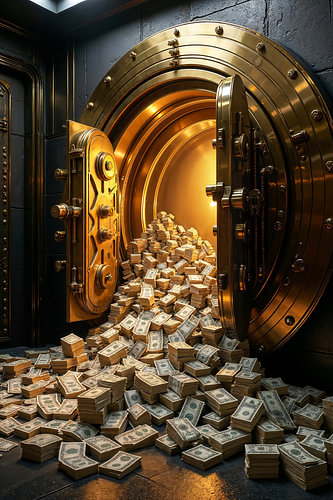 Fantasy Wall Art: VAULT OF INTENTION – Rijkdom als doel