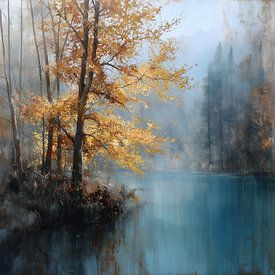 Nebliges Herbstmeer bei Tagesanbruch von Zen und Mehr