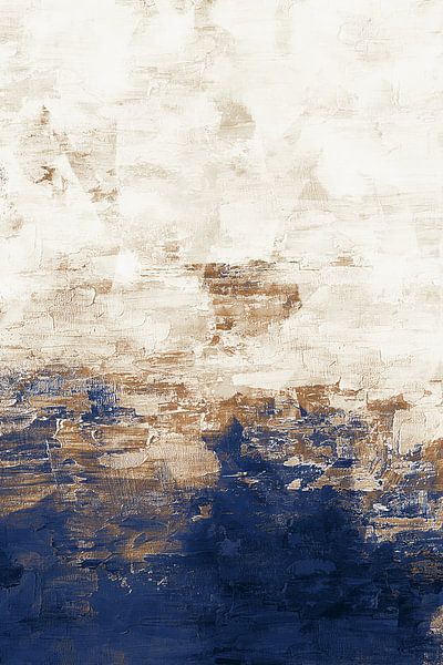 Peinture abstraite no. 1 Bleu par Adriano Oliveira