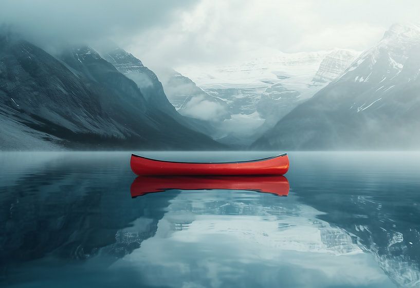 Rode kano van fernlichtsicht