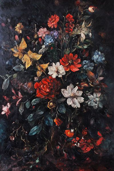 Splendeur florale dans l'obscurité par Thea