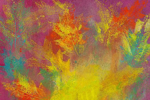 Brise d'automne peinture acrylique abstraite