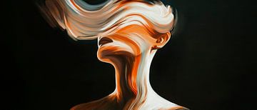 Étude de tête abstraite - Portrait coloré sur Poster Art Shop