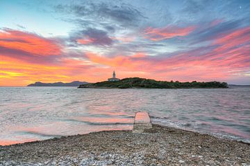 View of the Alcanada lighthouse on Mallorca