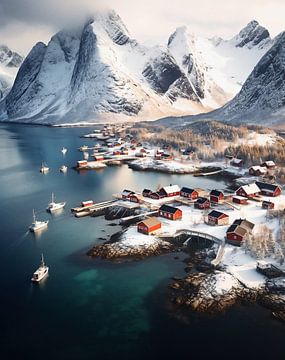 Noorwegen in de winter van fernlichtsicht
