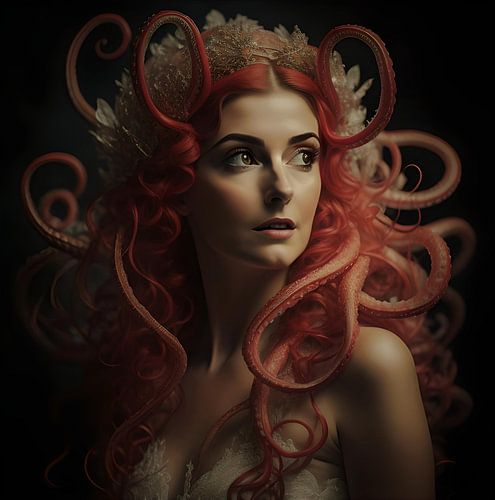 Oktopus-Frau