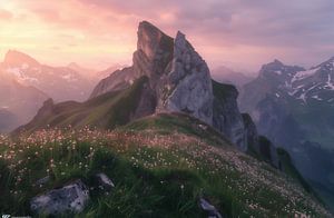 Farbenfrohes Alpenidyll im Sommer