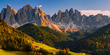 Sonnenuntergang in den Dolomiten, Italien