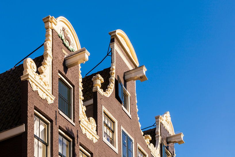 Façade de maison dans le Prinsengracht d'Amsterdam par Werner Dieterich