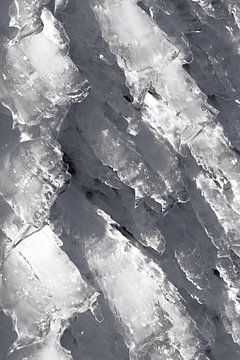 Mont Blanc ijs, als een abstractie van Hozho Naasha