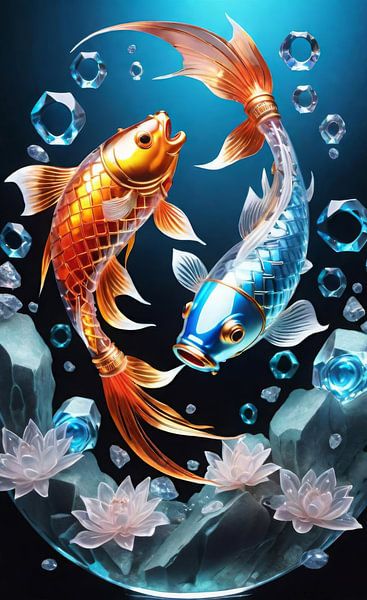 Koi Symfonie: harmonie in bloei van Hanzo Hasashi