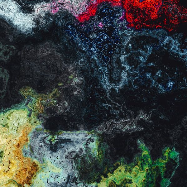 marbre abstraction art noir rouge vert #marbre par JBJart Justyna Jaszke