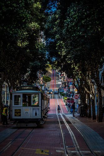 World famous San Francisco Cable Cars - Portrait