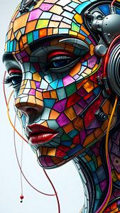 Mozaïek en techniek samengesmolten in futuristische kunst