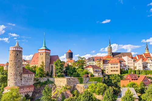 Die typische Stadtansicht von Bautzen mit historischer Altstadt