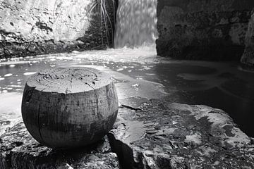 Klassieke waterval in zwart-wit van Art & Soul Creations