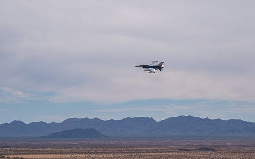 F16 over the desert