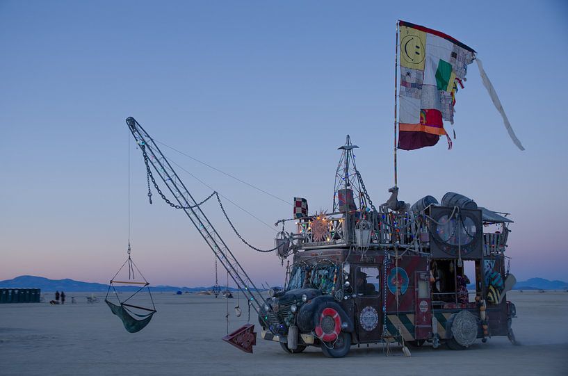 Burning Man  - Sunset - Playa - Artcar by Annemarie Winkelhagen