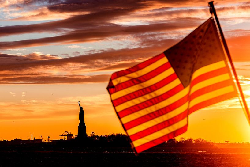 Vrijheidsbeeld in New York. van Rick Nederstigt
