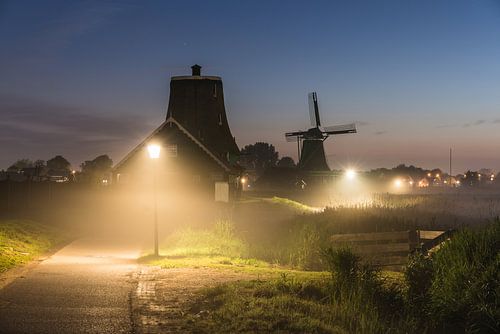 Mist op de Zaanse Schans
