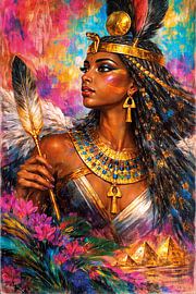Painting of the Egyptian goddess Maat. by Johannes