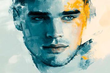 Visage coloré - Portrait de l'âme sur Poster Art Shop