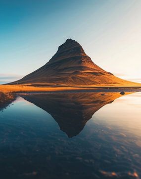Echo's van de IJslandse berg van fernlichtsicht