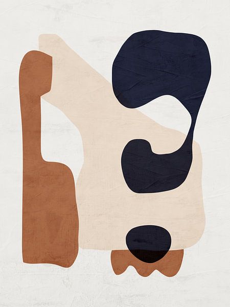 Art abstrait organique - tons marron par Online Arts