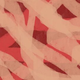 Moderne abstrakte Kunst. Pinselstriche in Beige, Dunkelrosa, Weinrot. von Dina Dankers