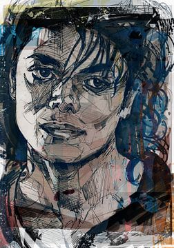 Michael Jackson pop art van Jos Hoppenbrouwers
