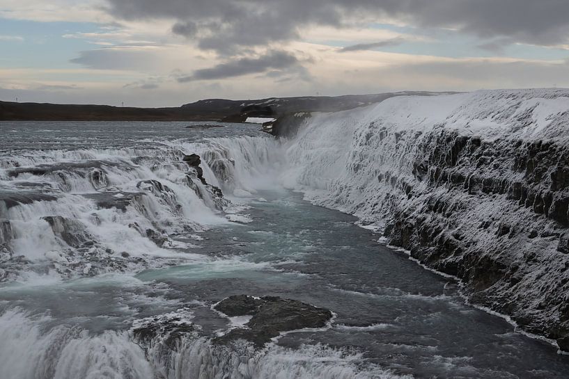 Gulfoss Wasserfall Island von Bennie Krajenbrink