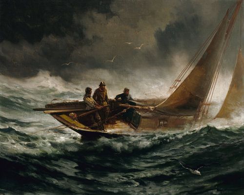 Riding Out A Gale, Edward Moran