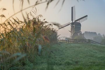 Lever du soleil au moulin d'Oukoopse, Reeuwijk sur Rossum-Fotografie