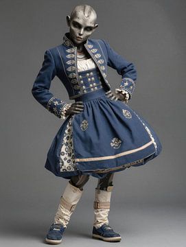 Blue self-assertion by Klaus Tesching - Art-AI