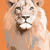 Lion en orange sur Whale & Sons