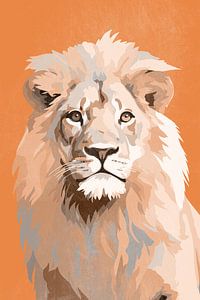Löwe in Orange