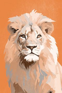 Lion in Orange by Whale & Sons