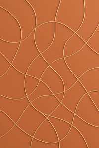 Modern Verspielte Linien in modernem Relief in Warm Terracotta