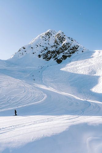 Winter sports in the Alps - Snowy landscape on the slopes
