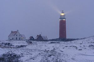 Winter op Texel Vuurtoren Eierland van Texel360Fotografie Richard Heerschap